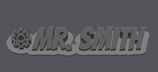 Custom Bold Desk Display Nameplate
