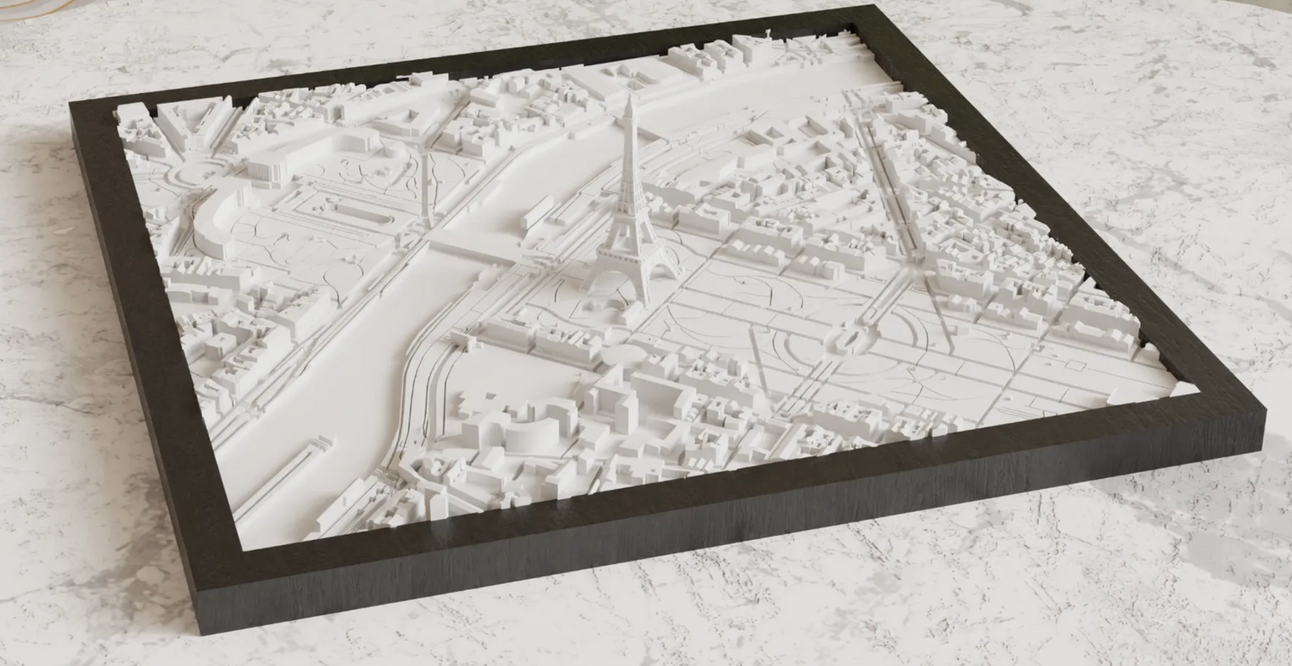 Paris 3D City Diorama – Eiffel Tower Skyline Model