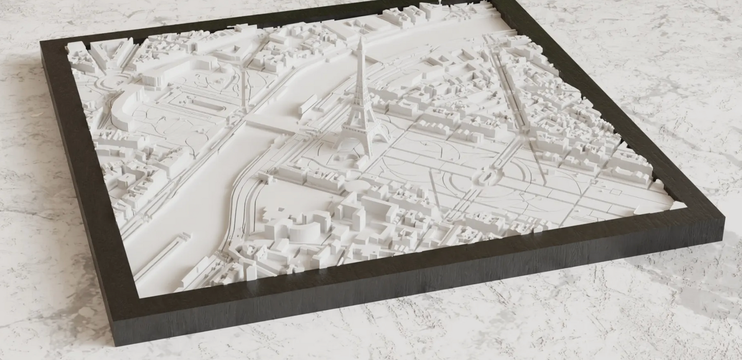 Paris 3D City Diorama – Eiffel Tower Skyline Model