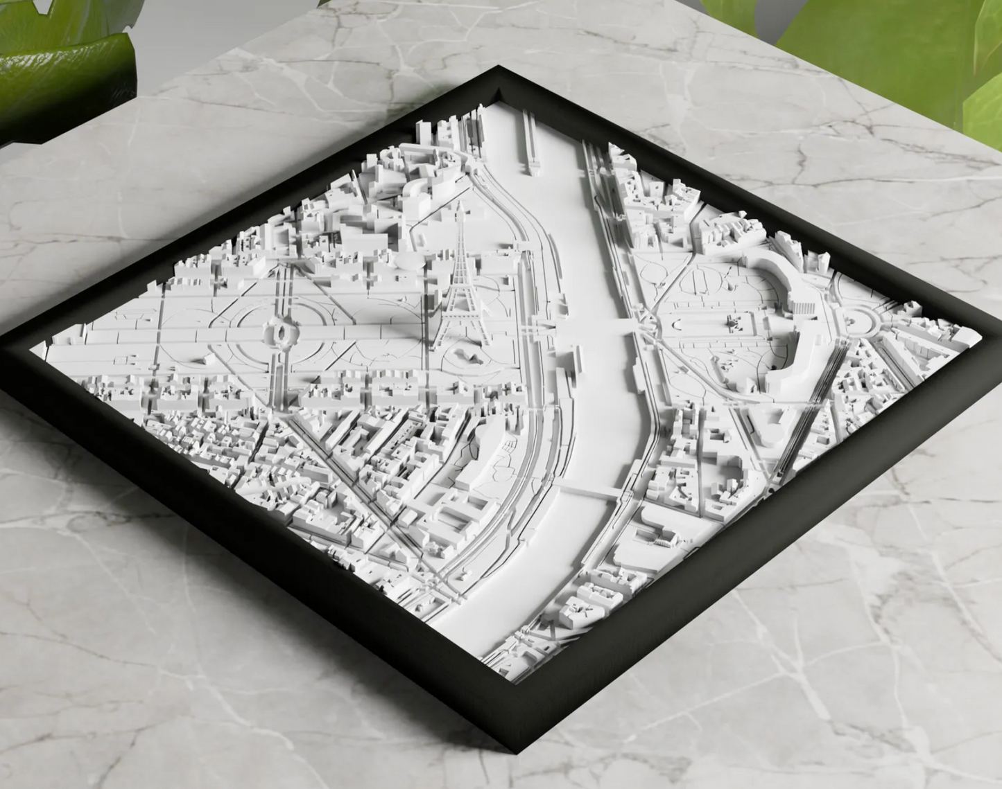 Paris 3D City Diorama – Eiffel Tower Skyline Model